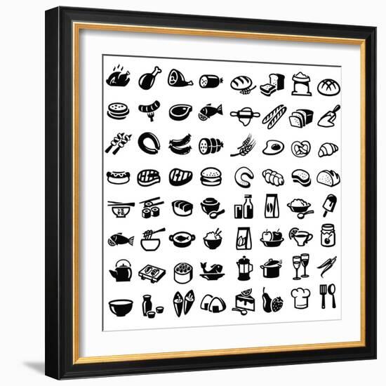 Food Icons-bioraven-Framed Art Print