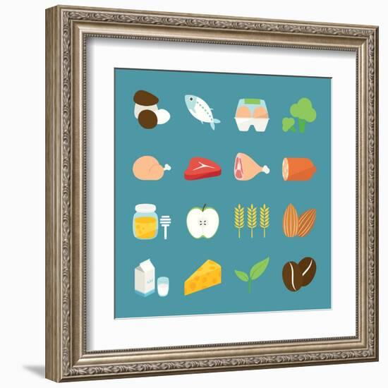 Food Icons-kibsri-Framed Art Print