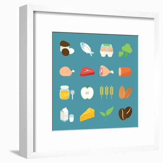 Food Icons-kibsri-Framed Art Print