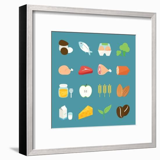 Food Icons-kibsri-Framed Art Print