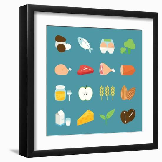 Food Icons-kibsri-Framed Art Print