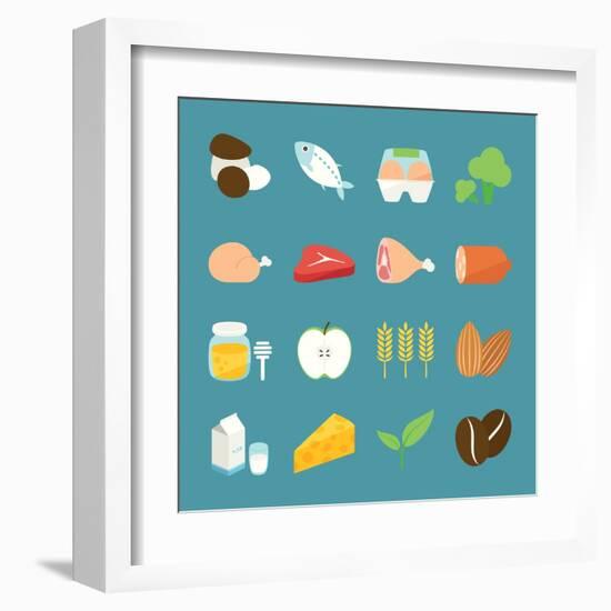 Food Icons-kibsri-Framed Art Print