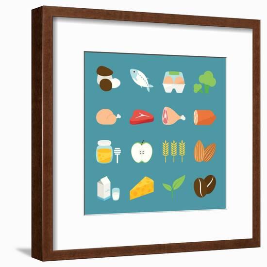 Food Icons-kibsri-Framed Art Print