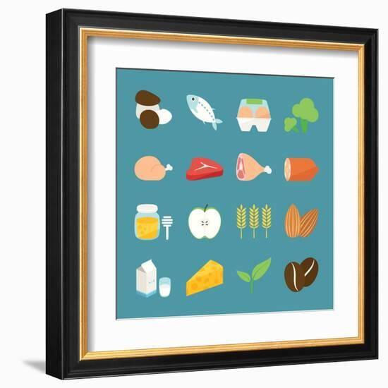 Food Icons-kibsri-Framed Art Print