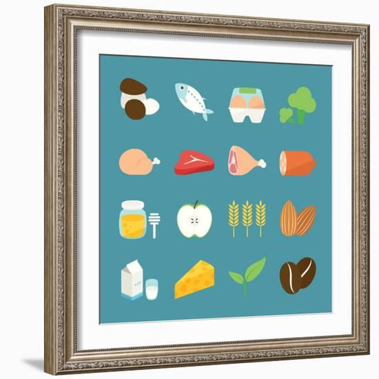 Food Icons-kibsri-Framed Art Print