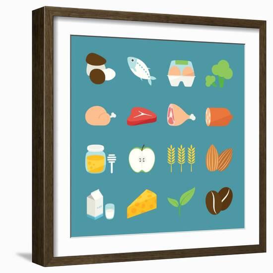 Food Icons-kibsri-Framed Art Print