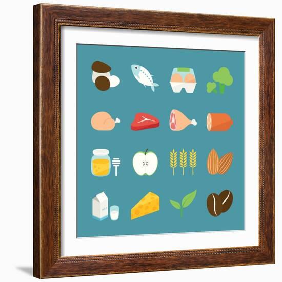 Food Icons-kibsri-Framed Art Print