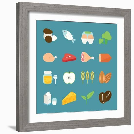 Food Icons-kibsri-Framed Premium Giclee Print