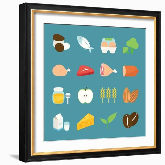 Food Icons-kibsri-Framed Premium Giclee Print