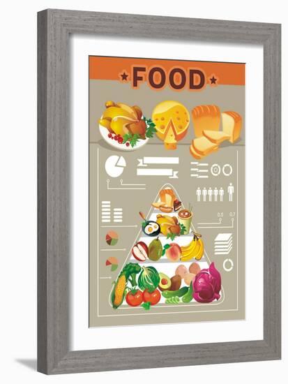 Food Info Graphic Elements-Aleksey Vl B.-Framed Art Print