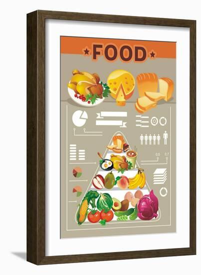 Food Info Graphic Elements-Aleksey Vl B.-Framed Art Print