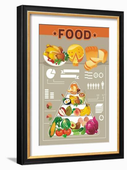 Food Info Graphic Elements-Aleksey Vl B.-Framed Art Print