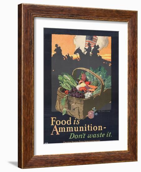 "Food is Ammunition--Don't Waste It", 1918-John E. Sheridan-Framed Giclee Print