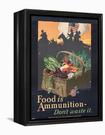 "Food is Ammunition--Don't Waste It", 1918-John E. Sheridan-Framed Premier Image Canvas