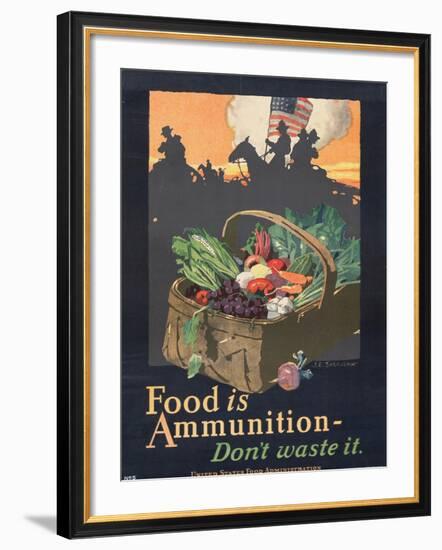 "Food is Ammunition--Don't Waste It", 1918-John E. Sheridan-Framed Giclee Print