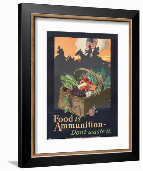 "Food is Ammunition--Don't Waste It", 1918-John E. Sheridan-Framed Giclee Print