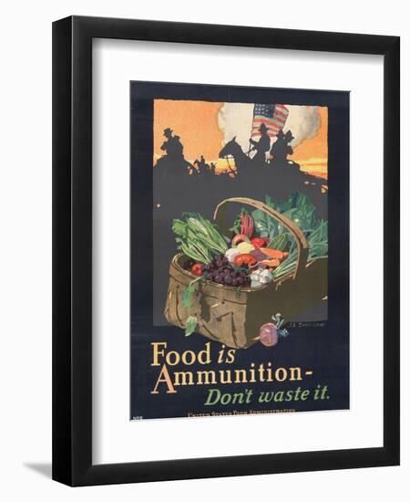 "Food is Ammunition--Don't Waste It", 1918-John E. Sheridan-Framed Giclee Print