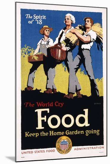 Food - Keep the Home Garden Going Poster-William McKee-Mounted Giclee Print