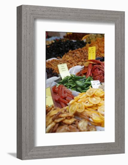 Food on a Stall in Shuk Hacarmel Market, Tel Aviv, Israel, Middle East-Yadid Levy-Framed Photographic Print