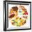 Food Pie Chart Illustration-andegro4ka-Framed Art Print