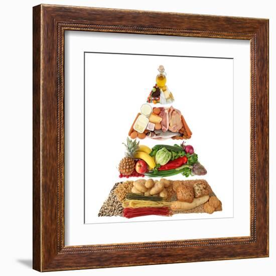 Food Pyramid-egal-Framed Art Print