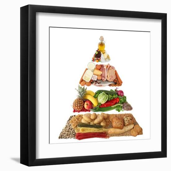 Food Pyramid-egal-Framed Art Print