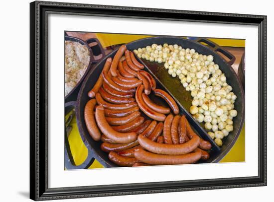 Food Stall in Market Square, Historic Old Town, Poznan, Poland, Europe-Christian Kober-Framed Photographic Print