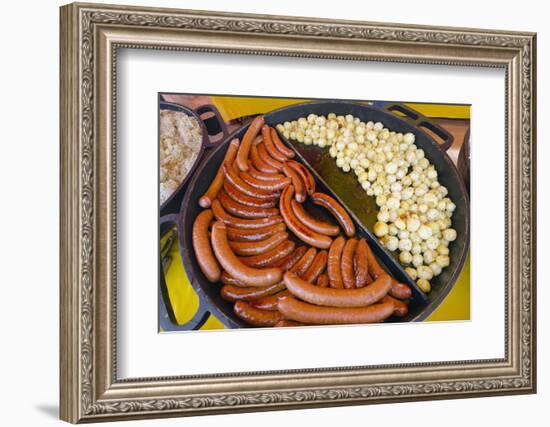 Food Stall in Market Square, Historic Old Town, Poznan, Poland, Europe-Christian Kober-Framed Photographic Print