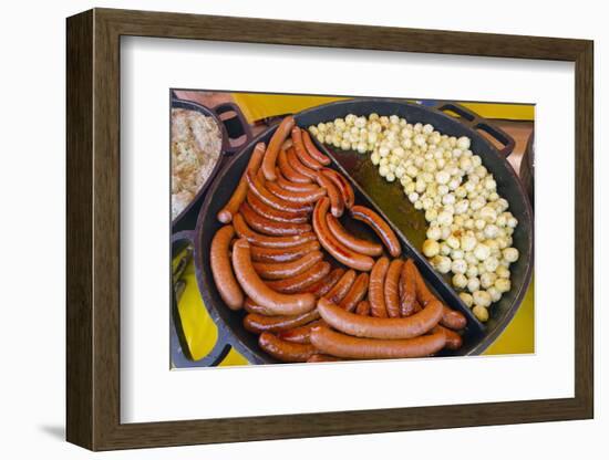 Food Stall in Market Square, Historic Old Town, Poznan, Poland, Europe-Christian Kober-Framed Photographic Print