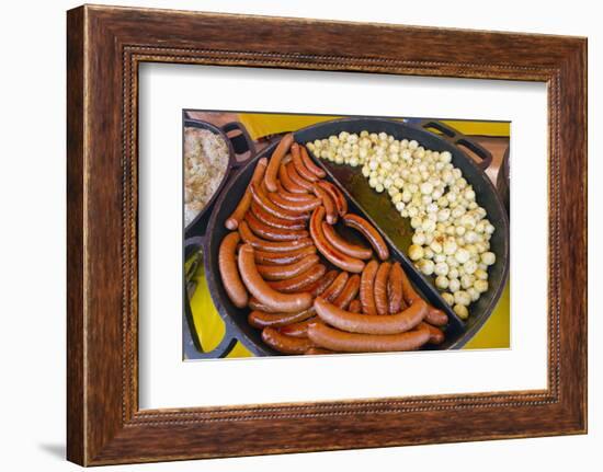 Food Stall in Market Square, Historic Old Town, Poznan, Poland, Europe-Christian Kober-Framed Photographic Print