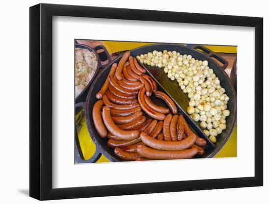 Food Stall in Market Square, Historic Old Town, Poznan, Poland, Europe-Christian Kober-Framed Photographic Print