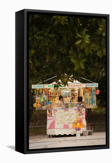 Food stand in a park, Campo De San Francisco, Oviedo, Asturias Province, Spain-null-Framed Premier Image Canvas