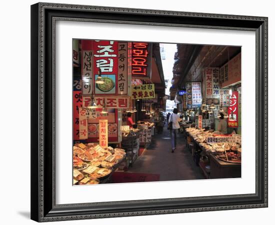 Food Vendors, Namdaemun Market, Seoul, South Korea, Asia-Wendy Connett-Framed Photographic Print