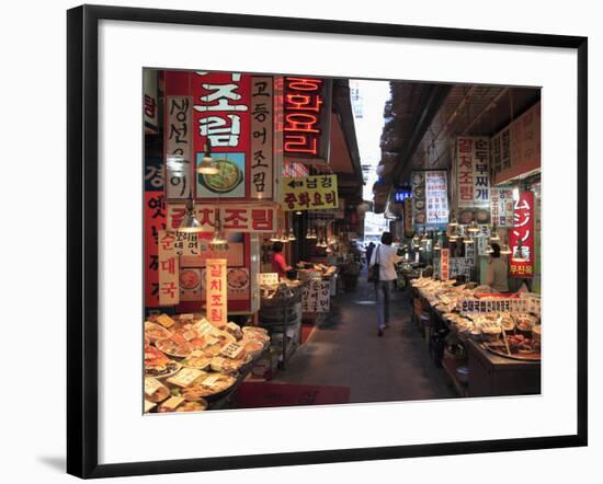 Food Vendors, Namdaemun Market, Seoul, South Korea, Asia-Wendy Connett-Framed Photographic Print