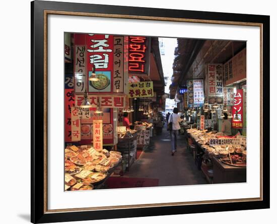 Food Vendors, Namdaemun Market, Seoul, South Korea, Asia-Wendy Connett-Framed Photographic Print