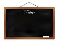 Black Chalkboard with Wooden Frame-foodbytes-Art Print