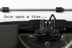Words "Once Upon A Time" Written With Old Typewriter-foodbytes-Art Print