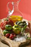 Fresh Tomatoes, Olives, Salt and Olive Oil-Foodcollection-Photographic Print