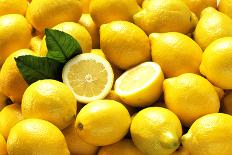 Many Whole Lemons with One Halved (Full Frame)-Foodcollection-Photographic Print