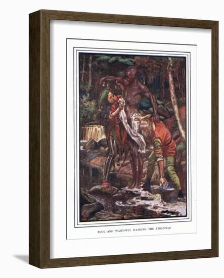 Fool and Want-Wit Washing the Ethiopian-John Byam Liston Shaw-Framed Giclee Print