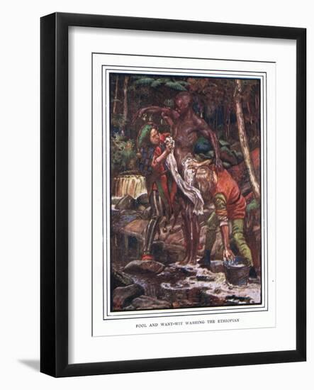 Fool and Want-Wit Washing the Ethiopian-John Byam Liston Shaw-Framed Giclee Print