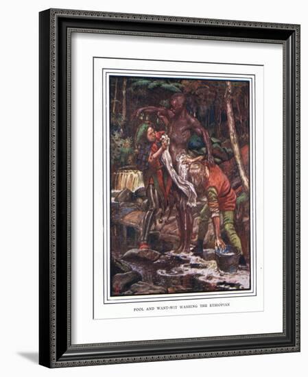 Fool and Want-Wit Washing the Ethiopian-John Byam Liston Shaw-Framed Giclee Print