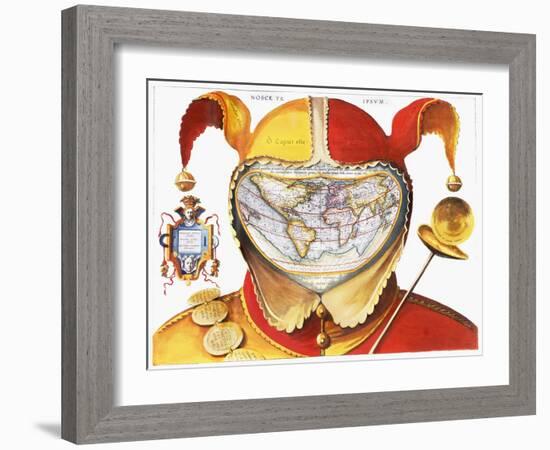 Fool's Cap World Map, C1590-null-Framed Giclee Print