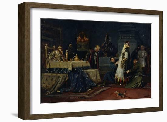 Fool's Coat. Boyar Druzhina Andreyevich Morozov before Ivan the Terrible, 1885-Mikhail Vasilyevich Nesterov-Framed Giclee Print