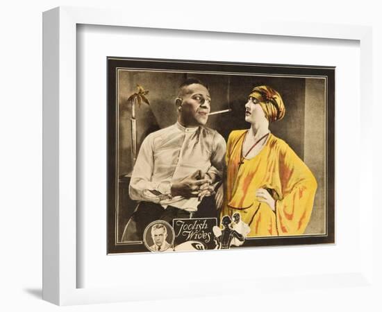 FOOLISH WIVES, l-r: Erich Von Stroheim, Maude George on lobbycard, 1922.-null-Framed Premium Giclee Print