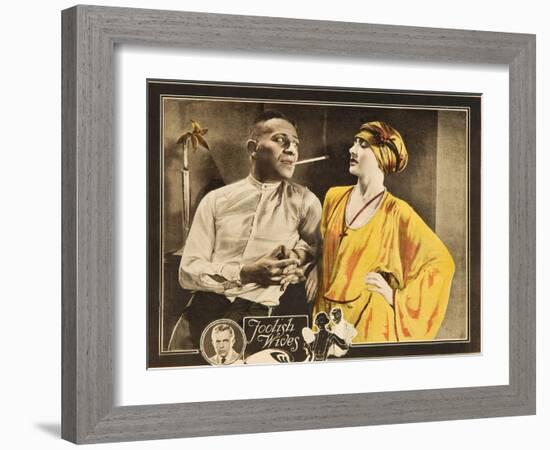 FOOLISH WIVES, l-r: Erich Von Stroheim, Maude George on lobbycard, 1922.-null-Framed Art Print