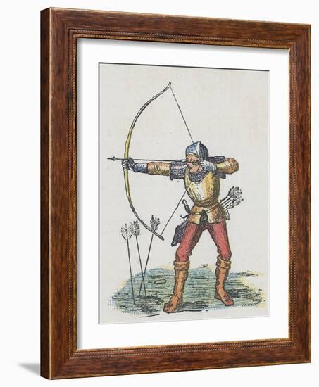 Foot Archer with Long Bow-English School-Framed Giclee Print