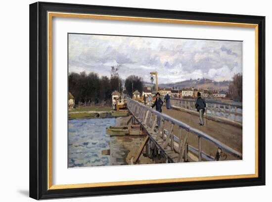 Foot Bridge at Argenteuil, 1872-Alfred Sisley-Framed Giclee Print