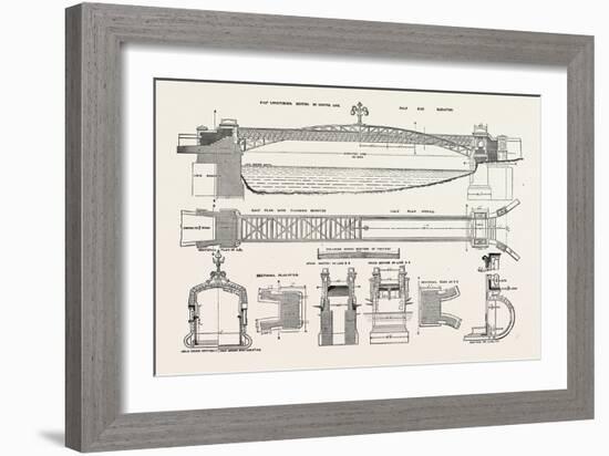 Foot Bridge over the River Welland, at Stamford, Uk, 1882-null-Framed Giclee Print