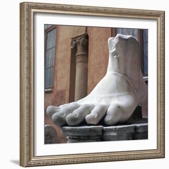 Foot from a colossal Roman statue, 3rd century BC. Artist: Unknown-Unknown-Framed Giclee Print